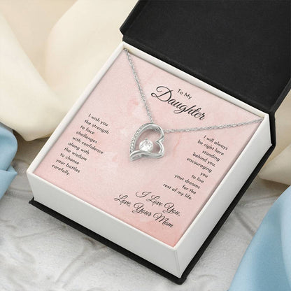 To My Daughter Necklace From Mom Gift For Daughter From Mom Birthday Gift Daughter Graduation Gift Daughter Birthday Gift From Mom Forever Love Necklace