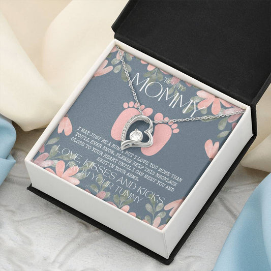 Baby Shower Gift New Mommy Necklace Pregnant Wife Gift To My Mommy I May Just Be A Bump But I Love You More Than You Ever Know Forever Love Necklace