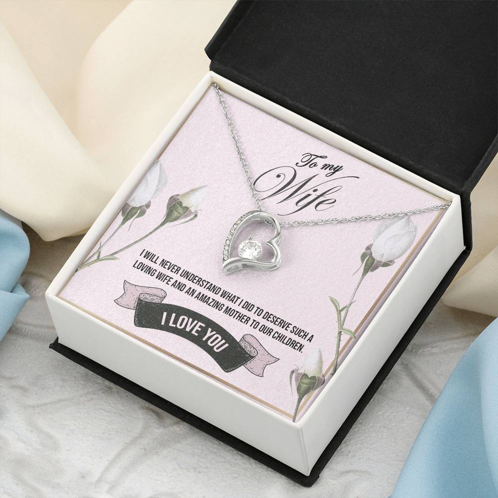 To My Wife - Forever Love Necklace Gold Forever Love Necklace