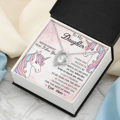 To My Daughter Necklace From Mom Gift For Daughter From Mom Birthday Gift Daughter Graduation Forever Love Necklace
