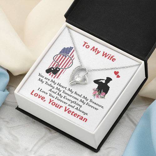 Veteran's Wife Forever Love Necklace