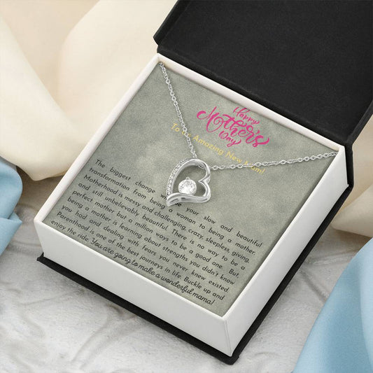 Mother's Day Necklace New Mom Necklace Daughter Gift For First Mother's Day New Mom Necklace First Mother's Day Gift Forever Love Necklace