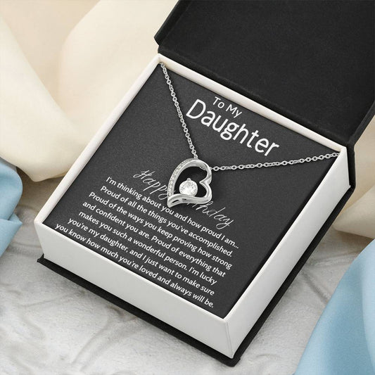 To My Daughter Beautiful Chapters Forever Love Necklace Daughter Necklace Gift For Daughter Xmas Christmas Daughter Gift From Mom 5 Forever Love Necklace