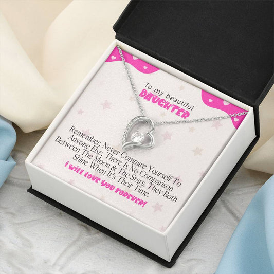 To My Beautiful Daughter The Perfect Gift For Your Daughter A Prayer For My Daughter Mother To Daughter Birthday Gift Forever Love Necklace