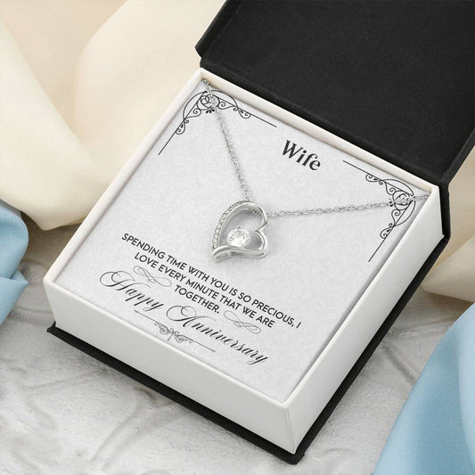 Wife Spending Time With You The Precious I Love Every Minute That We Are Together Forever Love Necklace