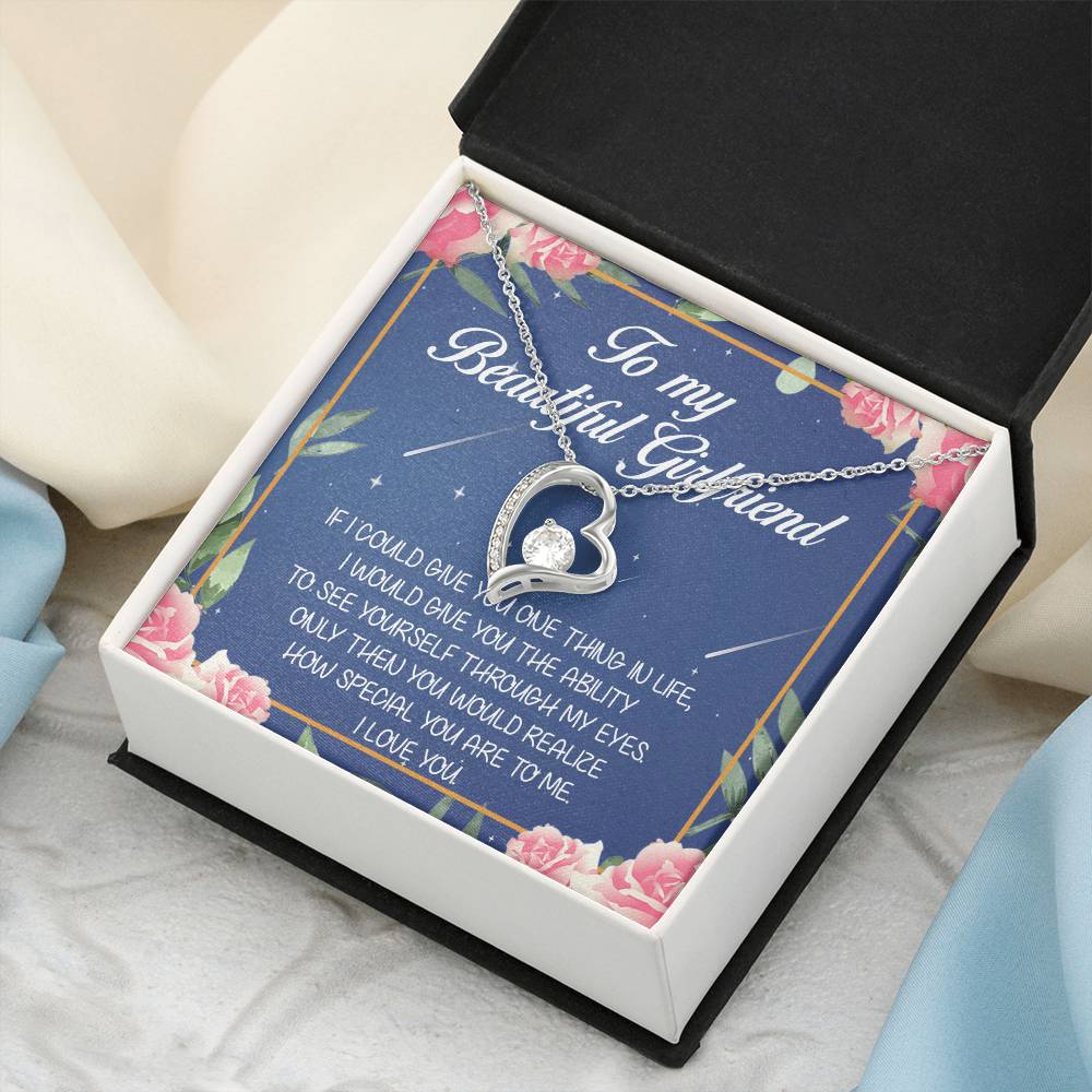 To My Beautiful Girlfriend Forever Love Necklace