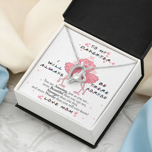 To My Daughter Flower Necklace Love Knot Pendant Cute Gift For You From Your  Gift For Daughter From Mom Daughter Mother Necklace Forever Love Necklace