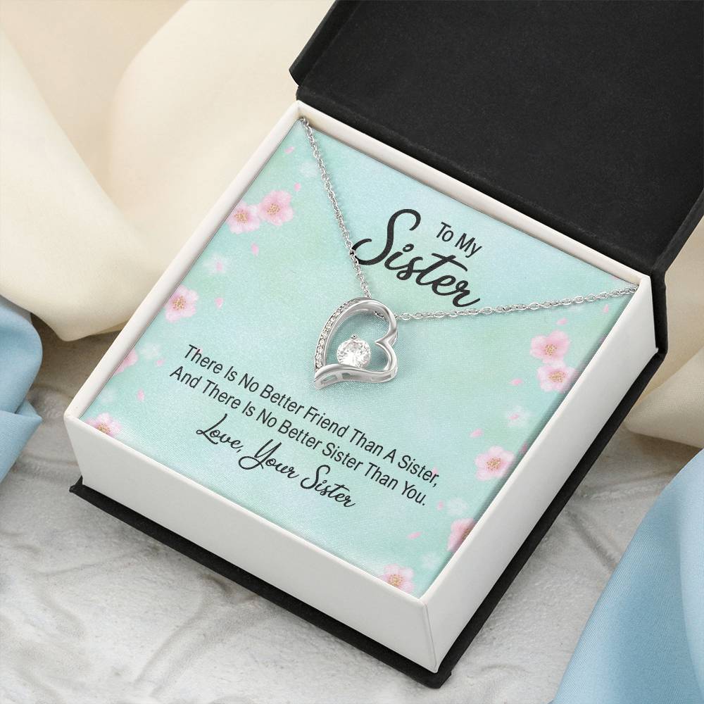 To My Sister On Her Wedding Day Necklace Wedding Gift Sister Gift Sister Wedding Day Gift Forever Love Necklace