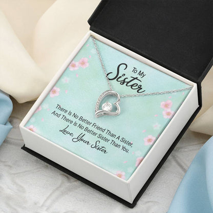 To My Sister On Her Wedding Day Necklace Wedding Gift Sister Gift Sister Wedding Day Gift Forever Love Necklace