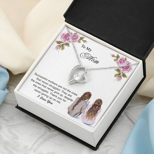 Thank You For Never Giving Up On Me Mother Gift Necklace 1 Forever Love Necklace