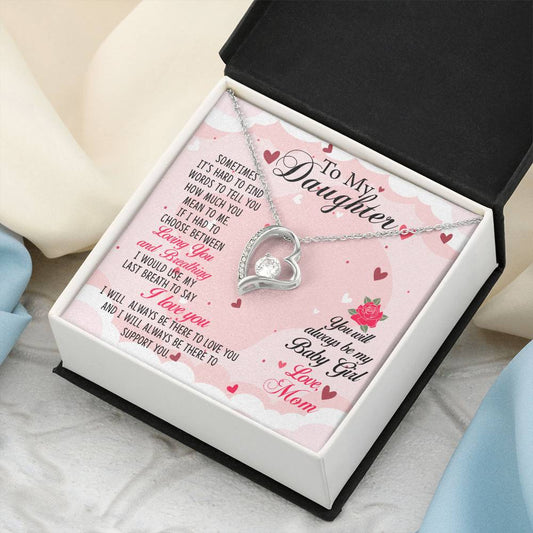To My Daughter Necklace From Mom Gift For Daughter From Mom Birthday Gift Daughter Graduation Gift Daughter Forever Love Necklace
