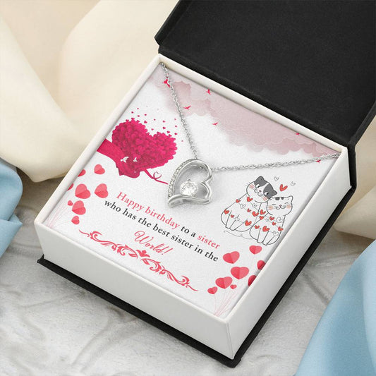 Heart Handmade Necklace For Sister Forever Love Necklace Forever Love Necklace