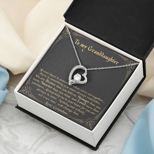 Love To My Granddaughter Gift From Grandmother Grandma And Granddaughter Necklace Granddaughter Christmas Gift Granddaughter Forever Love Necklace