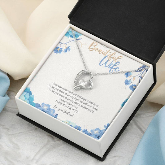 To My Beautiful Wife Necklace  Anniversary Gift For Wife Birthday Gift For Wife Gift For Wife Necklace For Wife Gift For Wife Birthday Forever Love Necklace