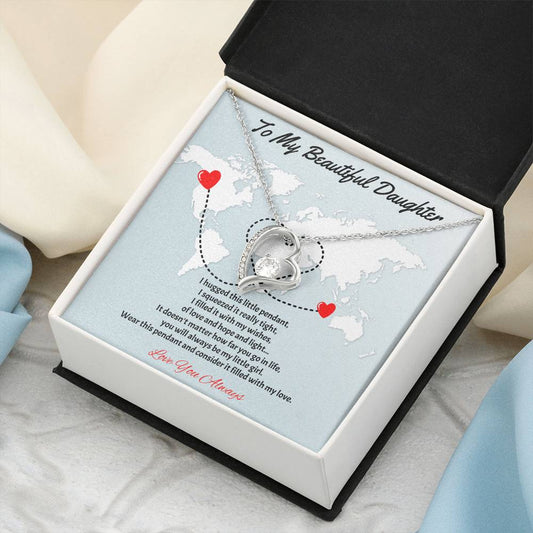 To My Beautiful Daughter Straighten Your Crown Necklace Mom Daughter Necklace Daughter Birthday Gift Daughter Graduation Gift Forever Love Necklace