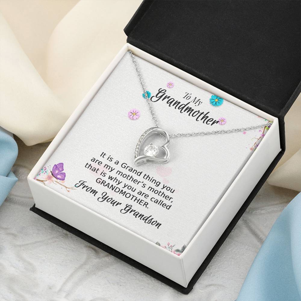 To My Grandmother From Your Grandson Necklace 1 Forever Love Necklace
