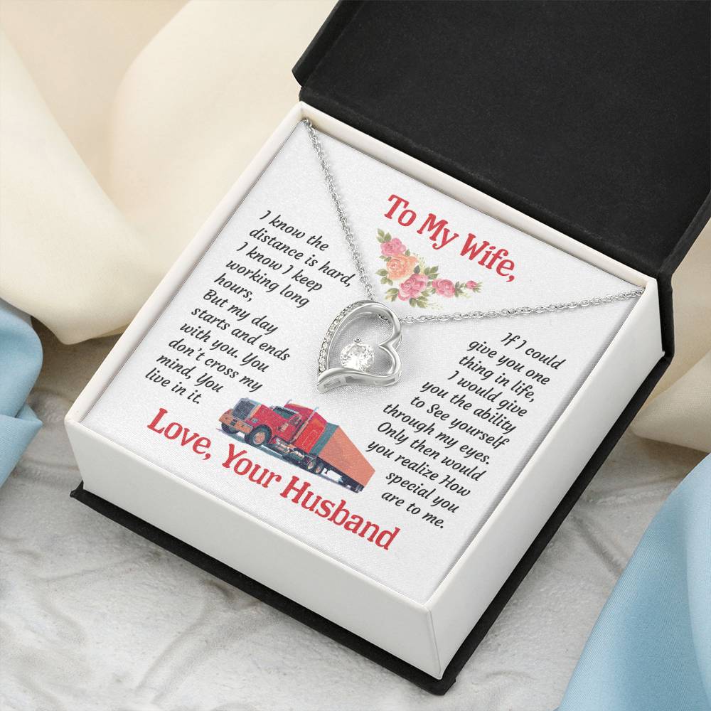 Trucker's Wife Forever Love Necklace
