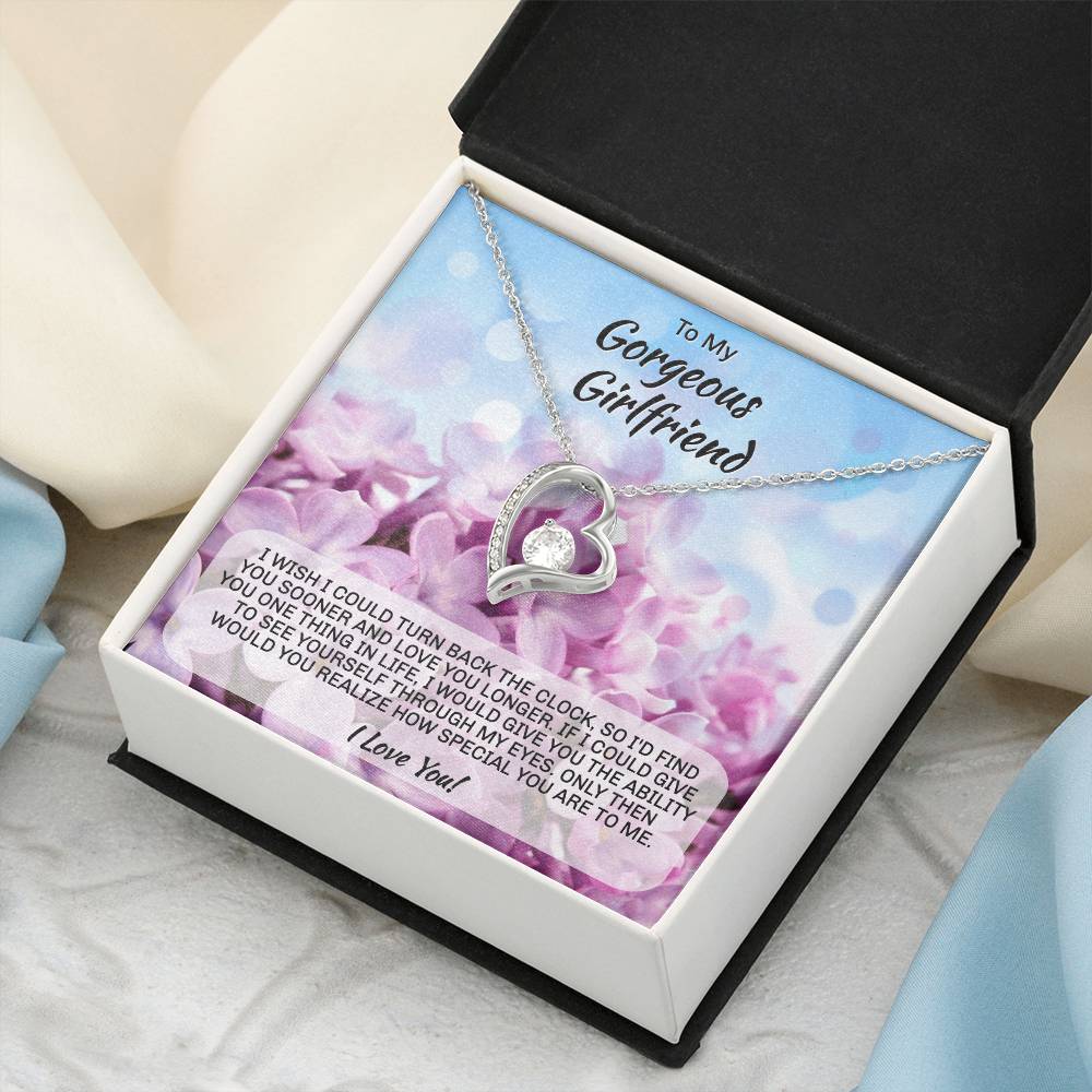 Gift For Girlfriend Forever Love Heart Necklace Forever Love Necklace