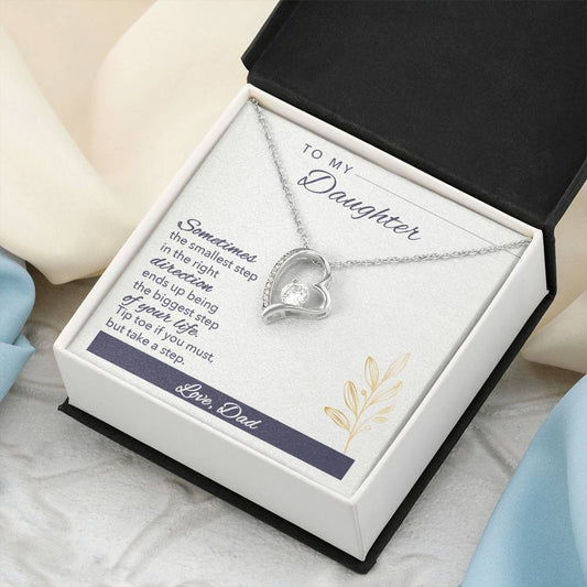 To My Daughter Necklace Gift For Daughter Customize Necklace Gift For Daughter Dad To Daughter Necklace Forever Love Necklace