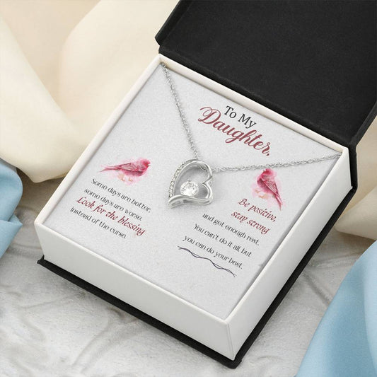 To My Daughter Always Remember That Daddy Loves You Heart Shape Necklace Daughter Gift Necklace Daughter Birthday Gift Christmas Gift For Daughter Forever Love Necklace