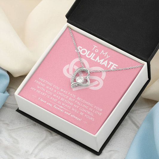 Forever Love Heart Necklace My Heart Is And Always Will Be Yours.......... To Soulmate Forever Love Necklace