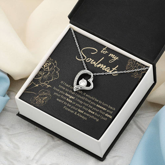 Soulmate Heart Necklace Gift Forever Love Necklace