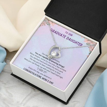 To Our Beautiful Daughter Gift Daughter's Birthday Gift Necklace For Daughter Gift For Daughter Christmas Gift To Daughter Forever Love Necklace