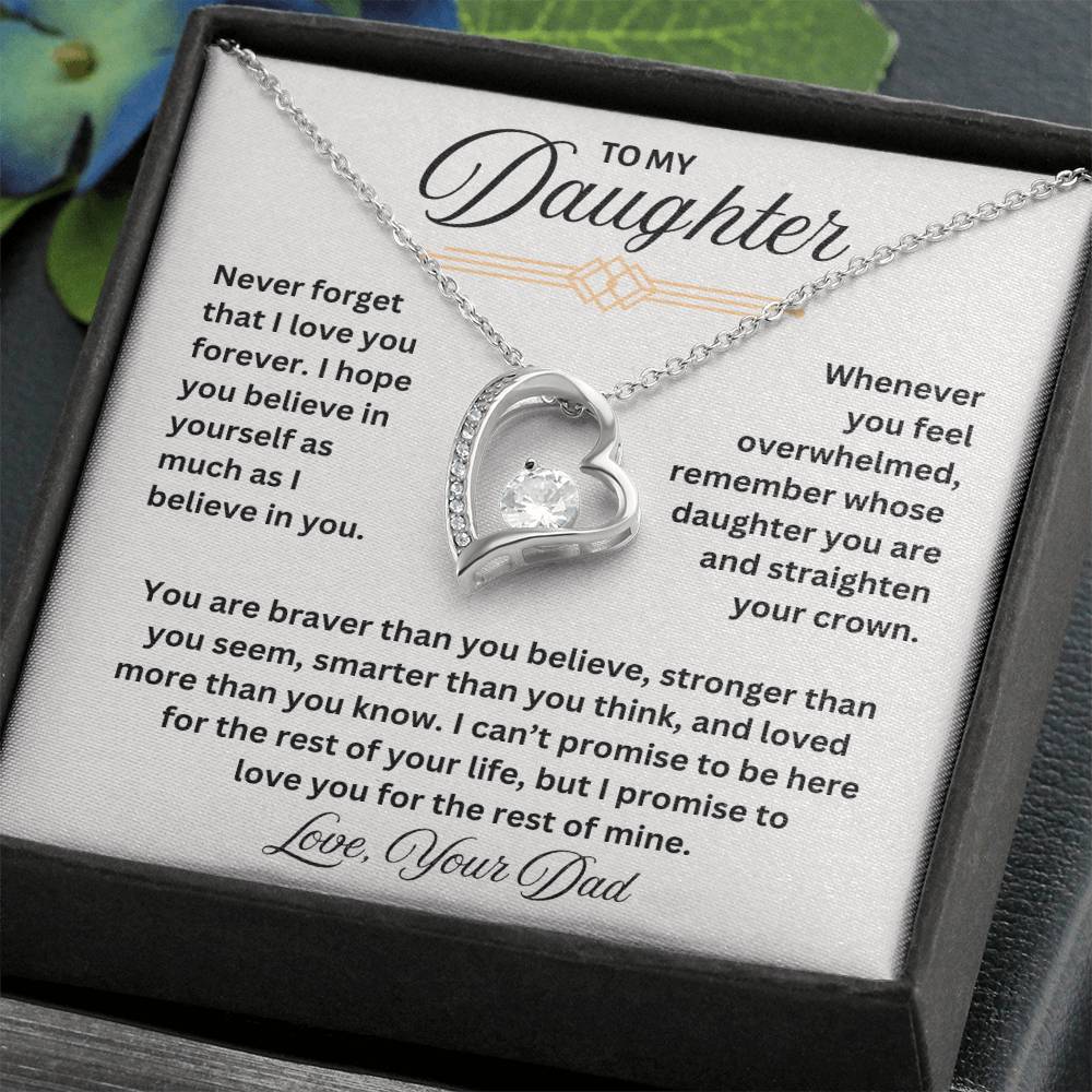 To My Daughter Forever Love Necklace Forever Love Necklace