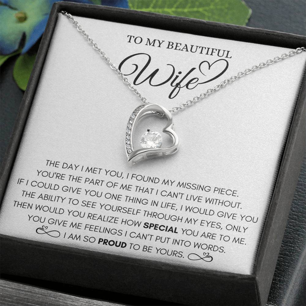 Wife - I Am So Proud To Be Yours. Forever Love & Earrings Set Forever Love Necklace