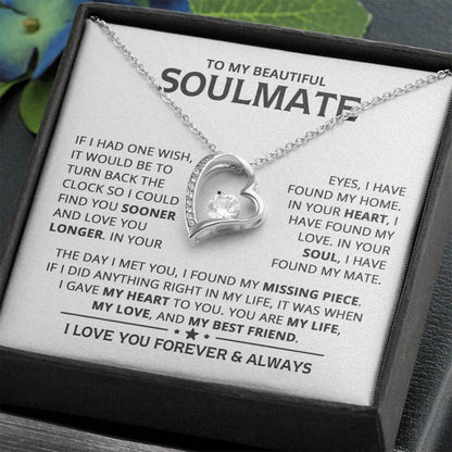 My Beautiful Soulmate Heart Necklace  Forever Love Necklace