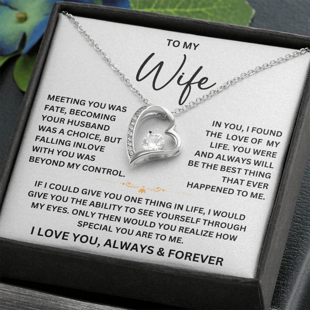 To My Wife - Forever Love Necklace Gift -  Forever Love Necklace