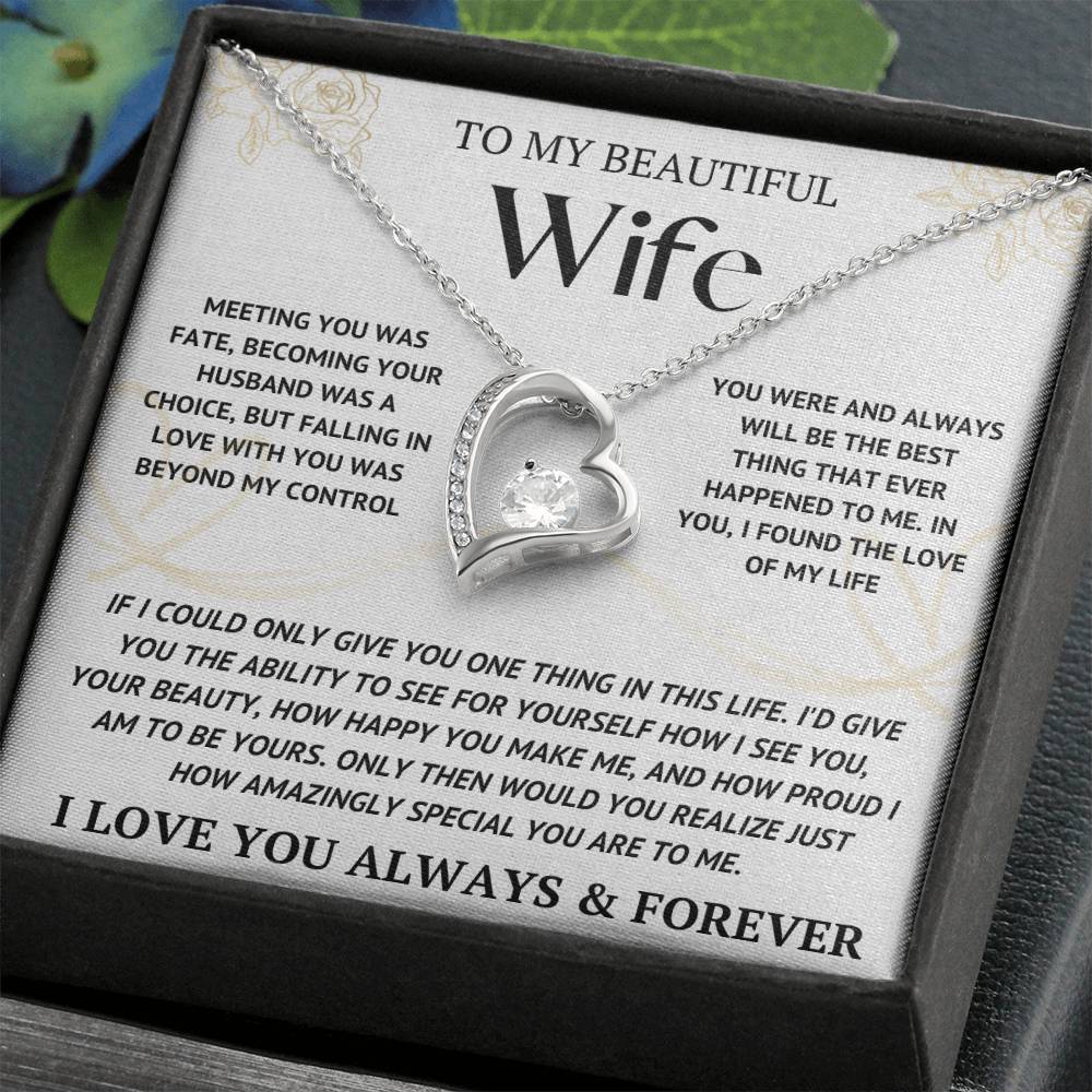 My Beautiful Wife - How Amazingly Special You Are To Me Forever Love Necklace