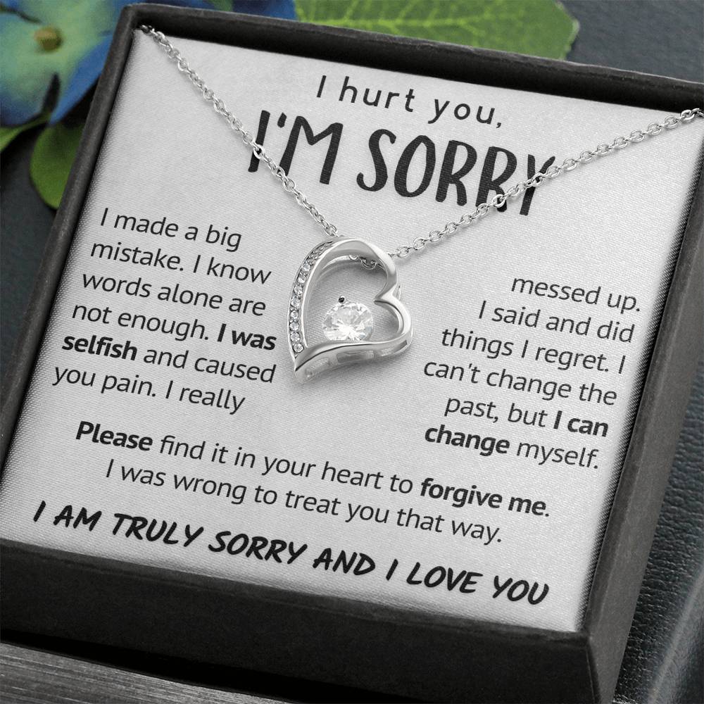 I'M Sorry Heart Necklace - I Really Messed Up Forever Love Necklace