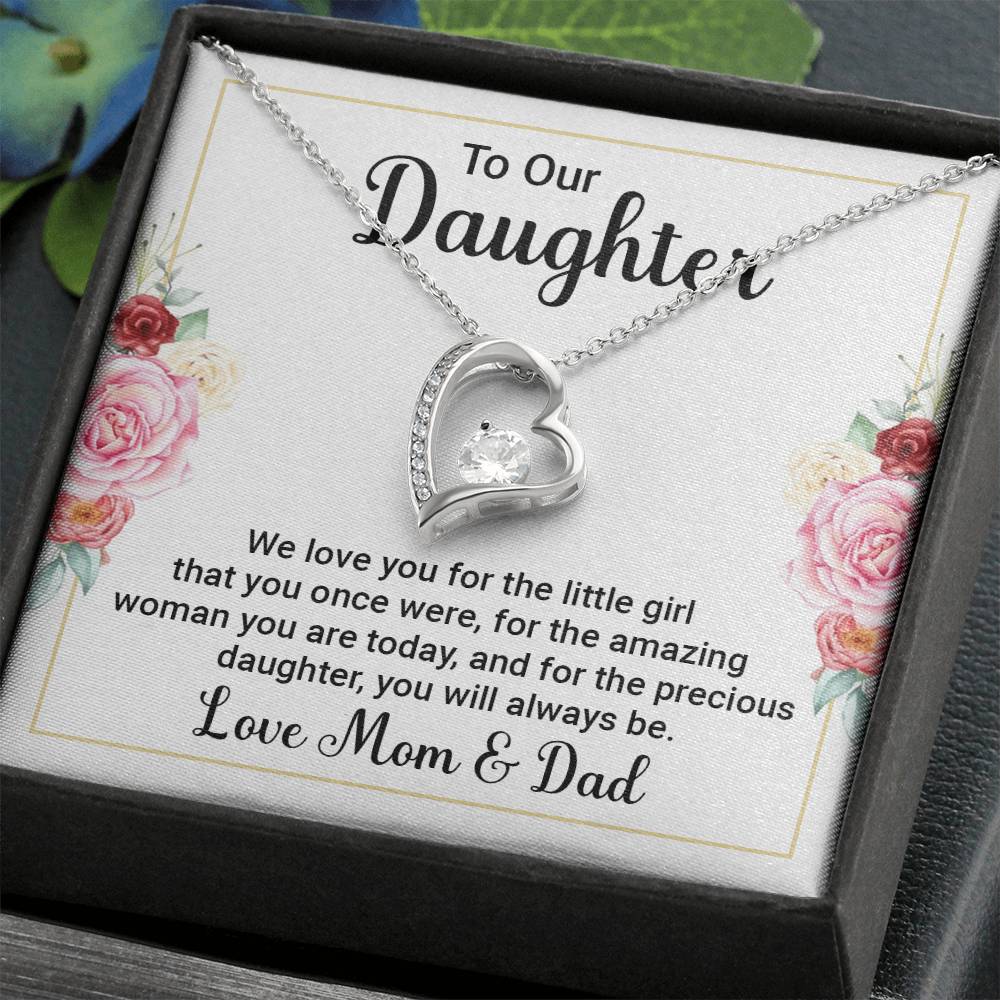 Heartstrings - Forever Love Necklace - Daughter Little Girl You Once Were Forever Love Necklace