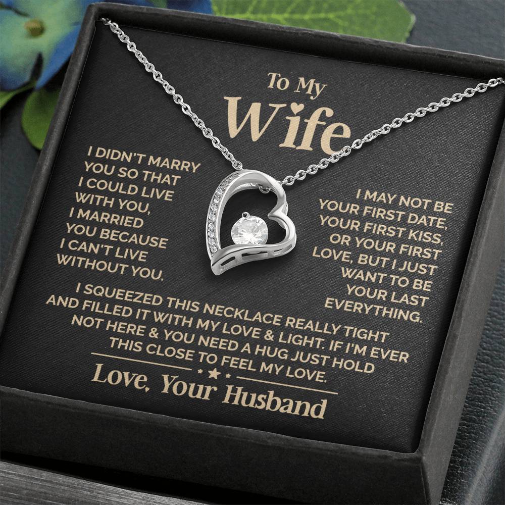 To My Beautiful Wife  Heart Necklace Forever Love Necklace