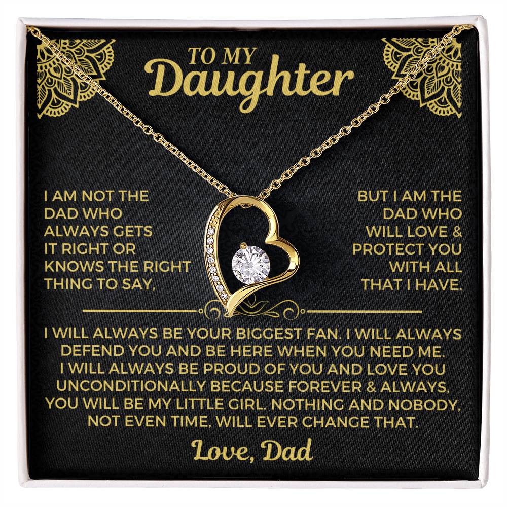 To My Daughter - Love Dad - Beautiful Gift Set - Forever Love Necklace