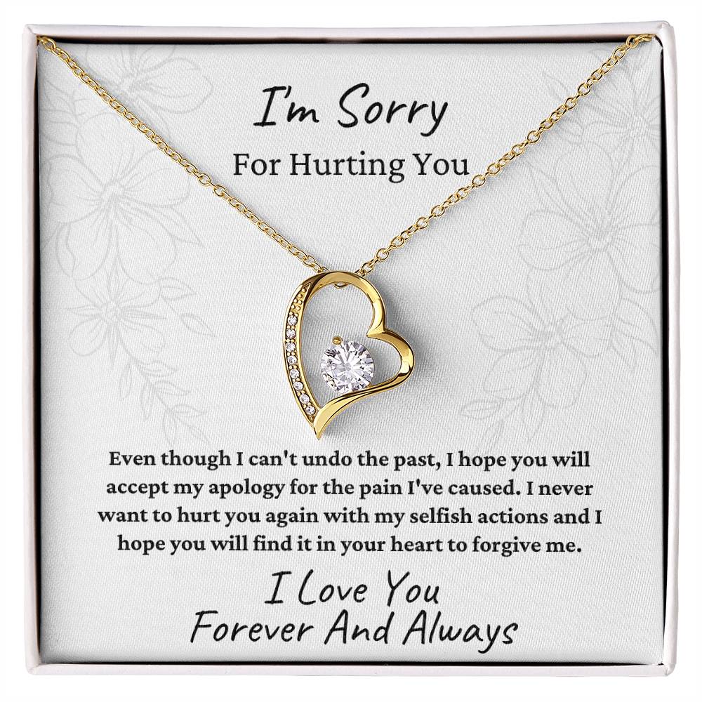 I'M Sorry For Hurting You Flower  Forever Love Necklace Forever Love Necklace