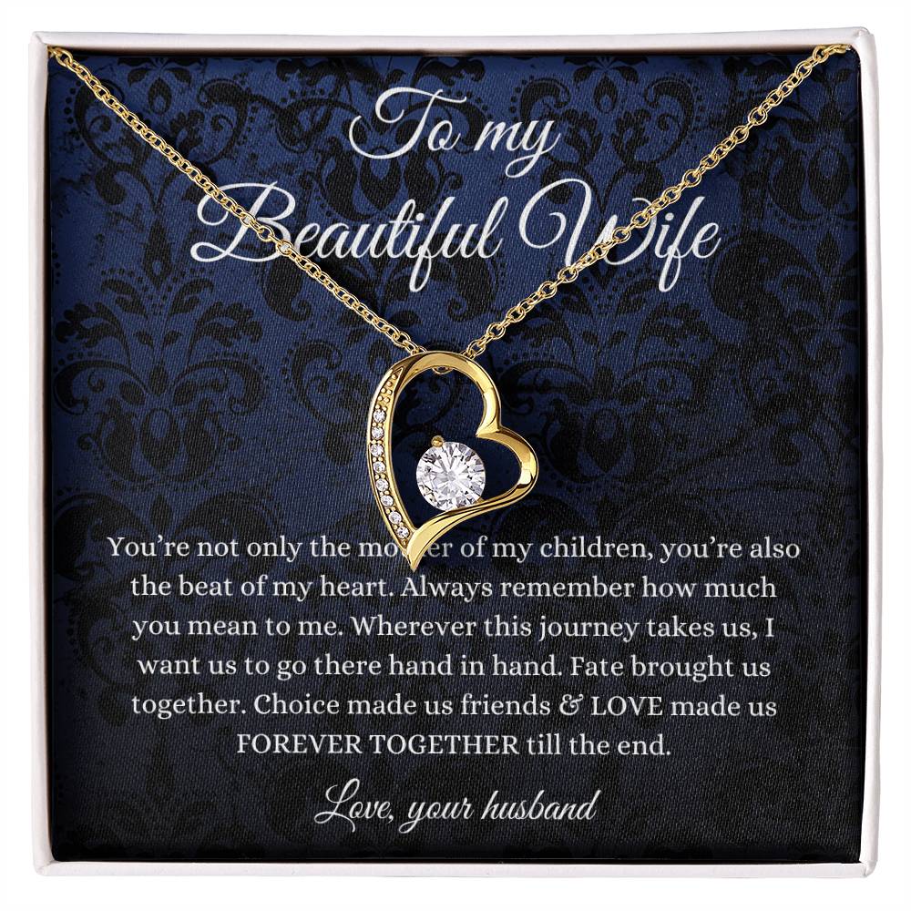 To My Beautiful Wife From Husband Forever Love Necklace