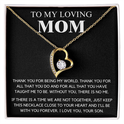 To My Mom  Thank You  Forever Love Forever Love Necklace