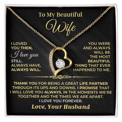 To My Beautiful Wife - Forever Love Gift Set - Ss532 Forever Love Necklace