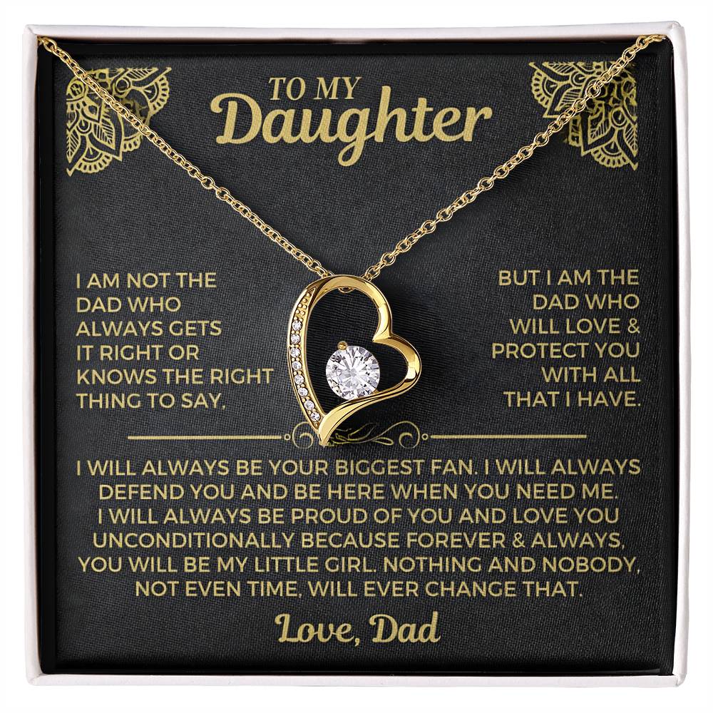 You Will Always Be My Little Girl - Necklace For Daughter From Dad Forever Love Necklace