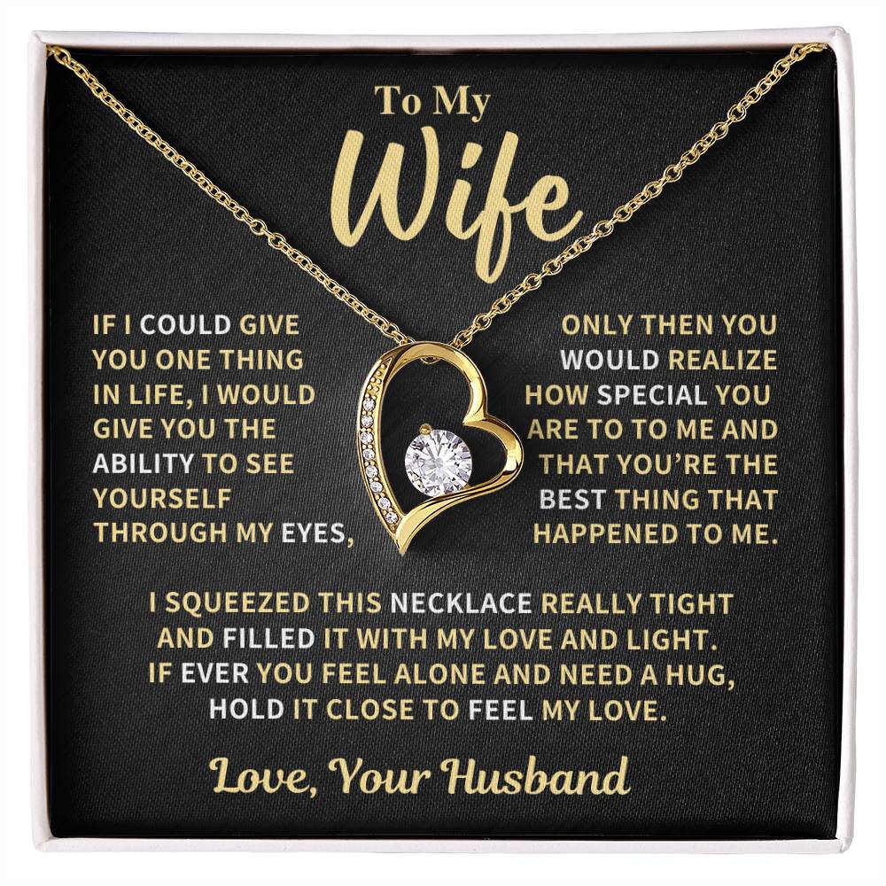 Wife Gift, Love And Light Forever Love Necklace Forever Love Necklace