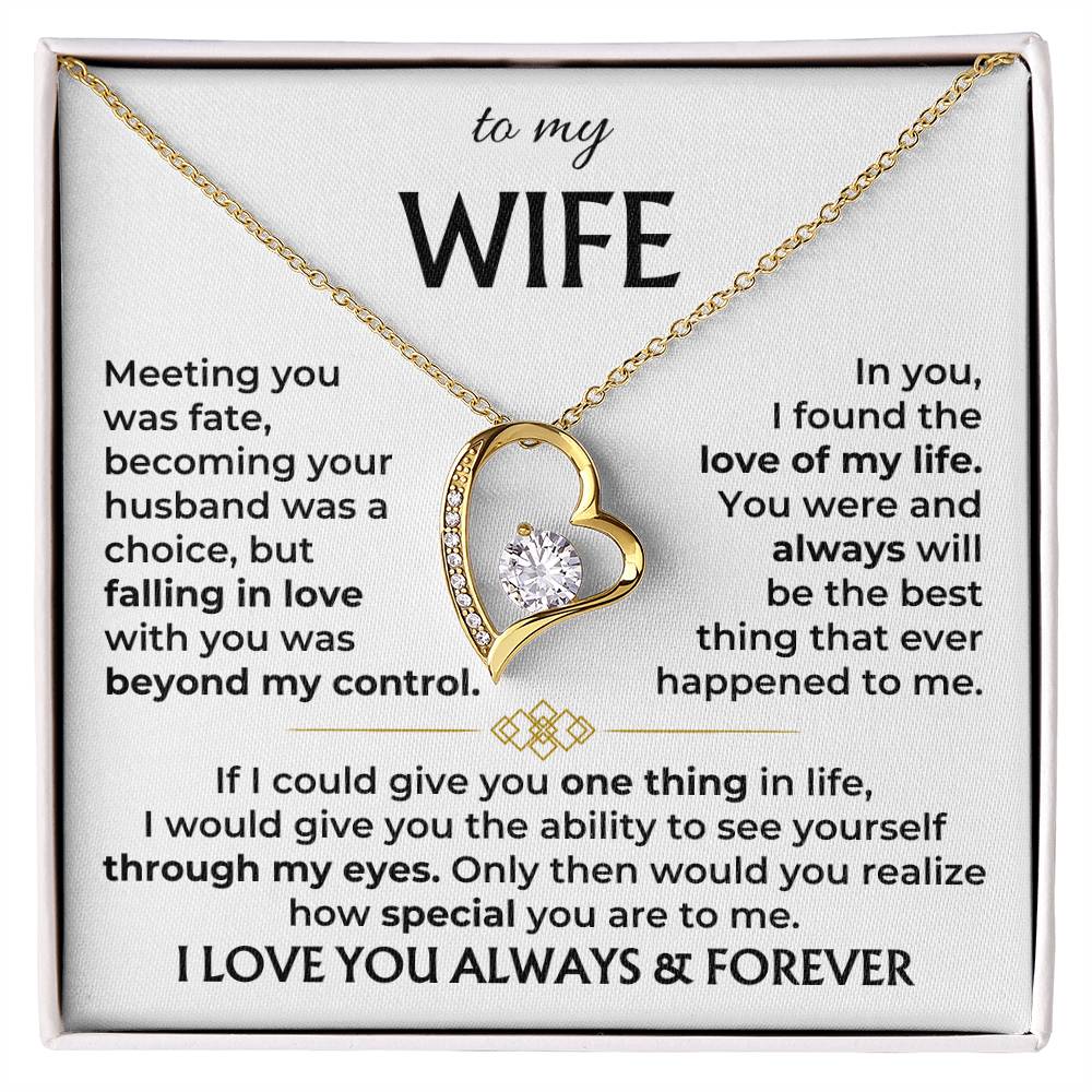 To My Wife - I Love You Always & Forever - Gift Set Forever Love Necklace