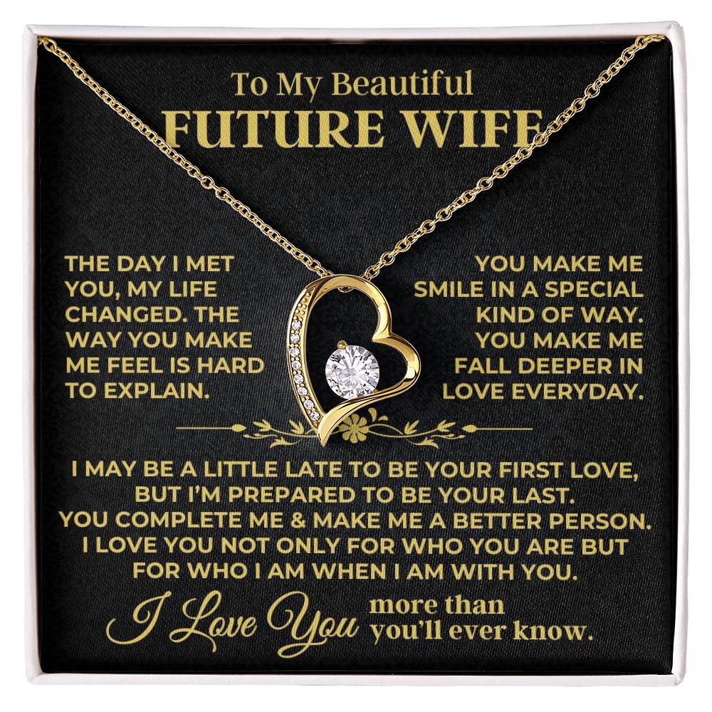 To My Beautiful Future Wife - Forever Love Gift Set - Ss546 Forever Love Necklace