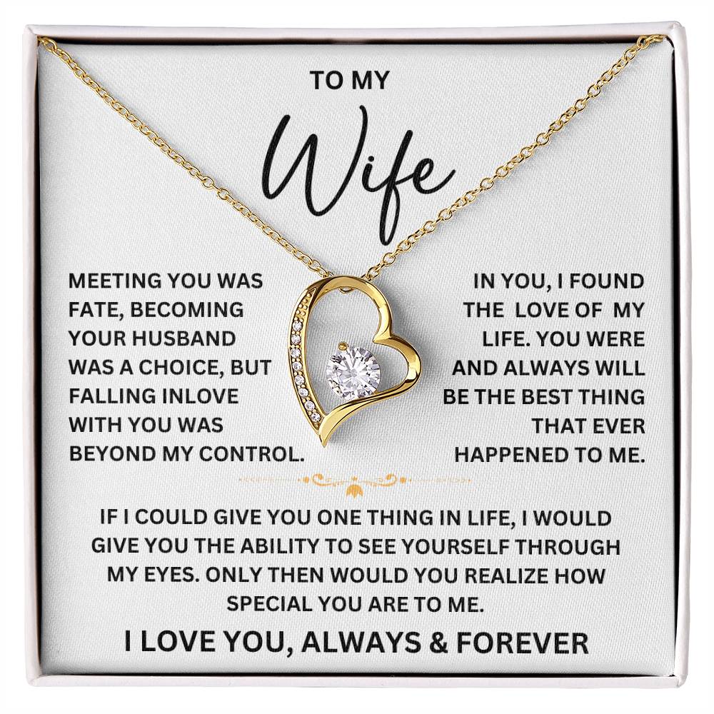 To My Wife - Forever Love Necklace Gift -  Forever Love Necklace