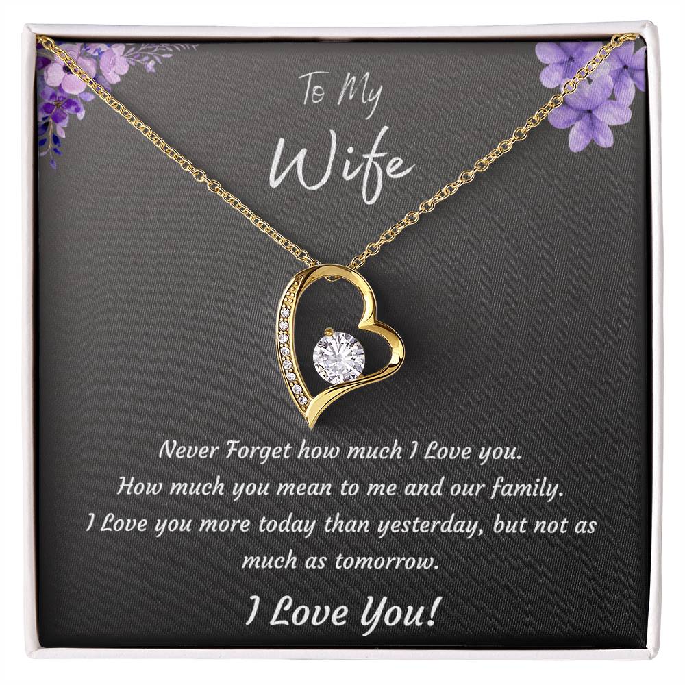Brillanceaura Forever Love Necklace For Women Birthday Valentines Day Anniversary Mothers Day Gifts For Wife Jewelry Forever Love Necklace