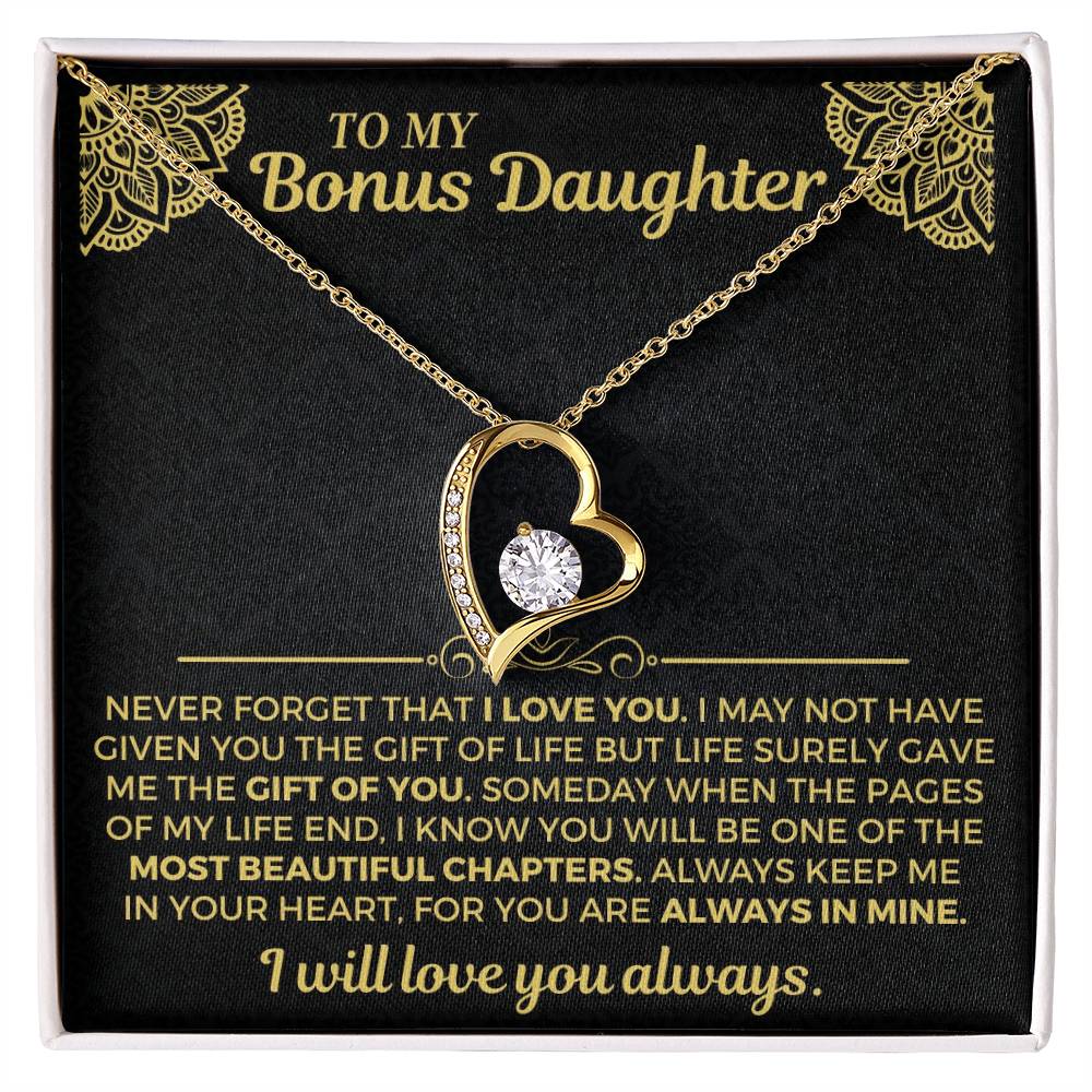 To My Bonus Daughter - Forever Love Gift Set - Ss558 Forever Love Necklace