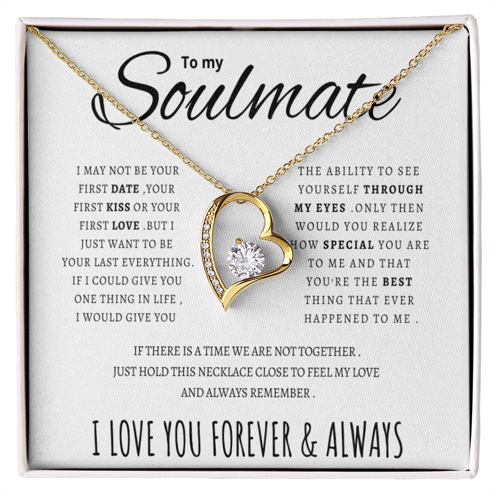 To My Soulmate  Forever Love Necklace Forever Love Necklace