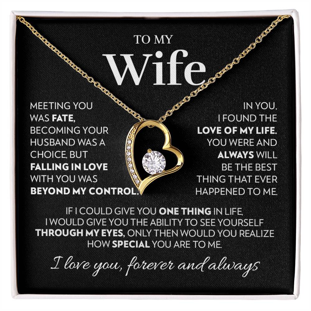 Gift For Wife - Love Of My Life - White Forever Love Necklace Forever Love Necklace