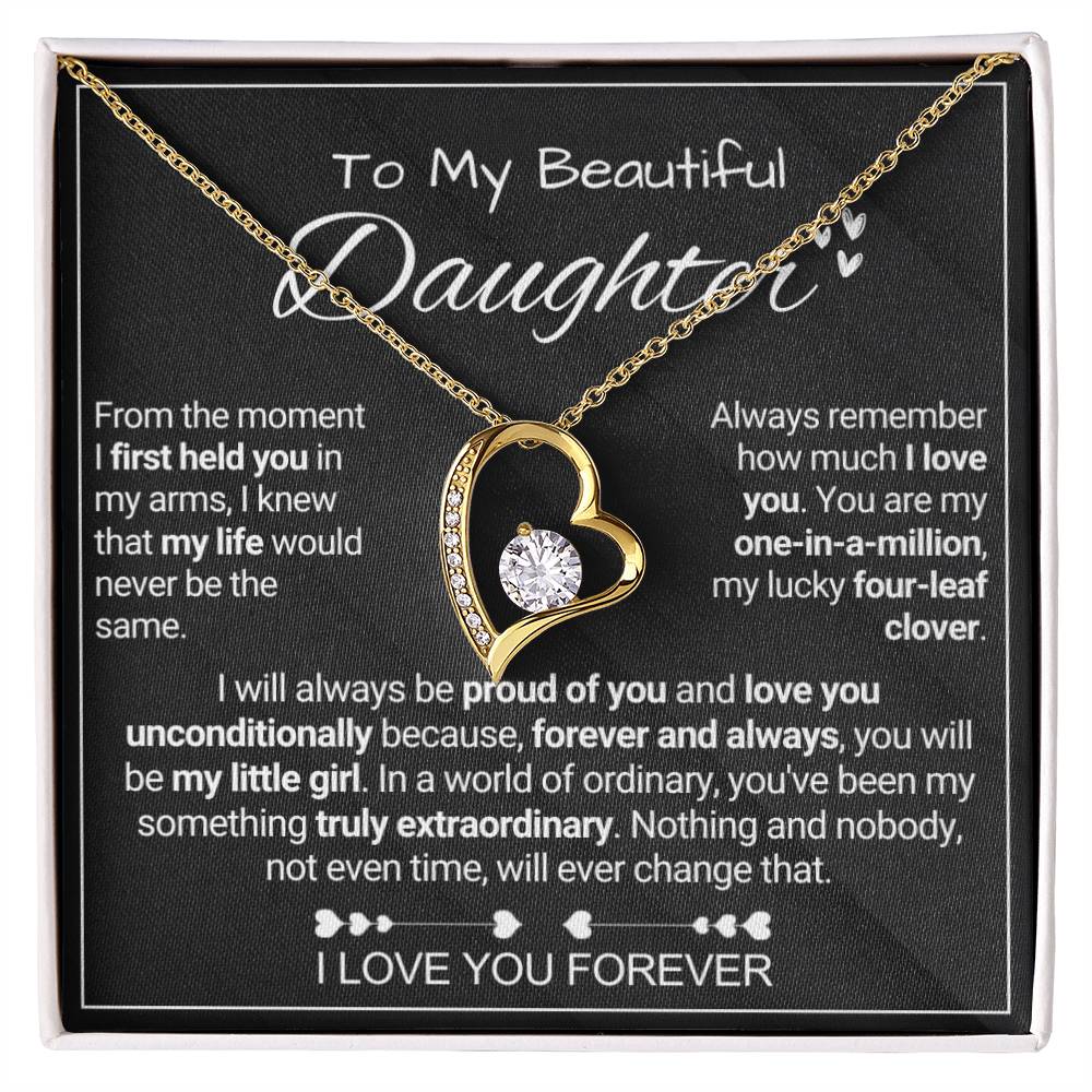 To My Beautiful Daughter - Extraordinary - Forever Love Forever Love Necklace